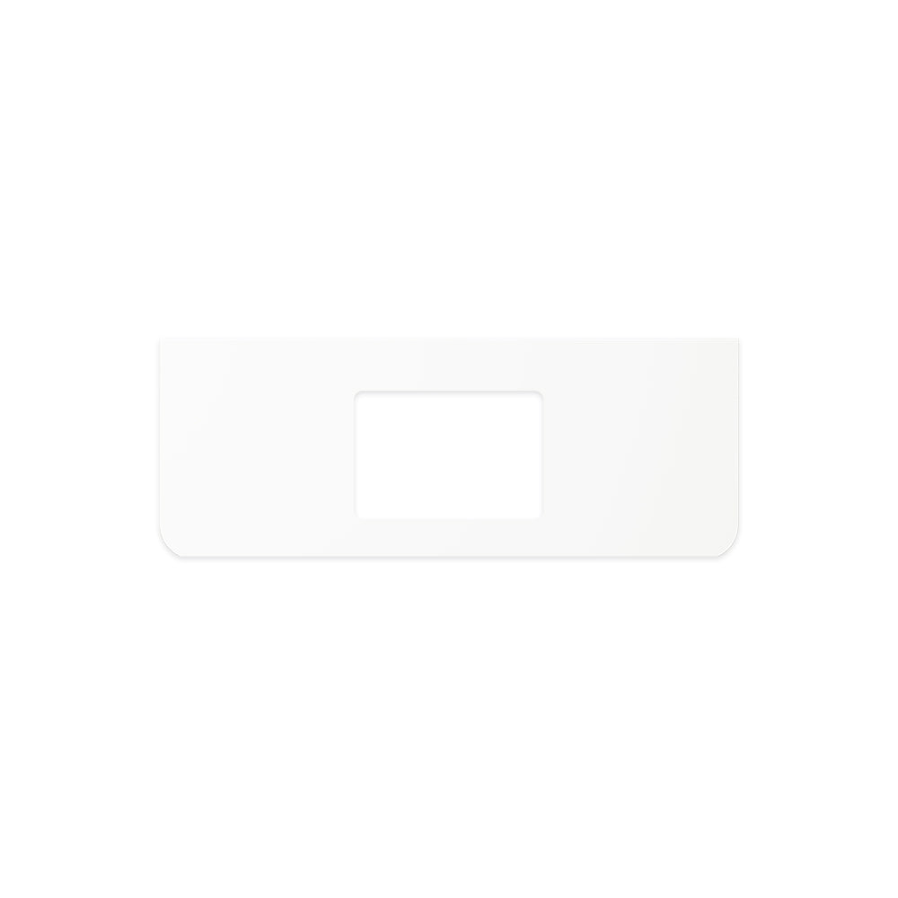Pure White Solid Surface Top Curved Full Depth with Single Undermount Basin Hole - Neche Interiors