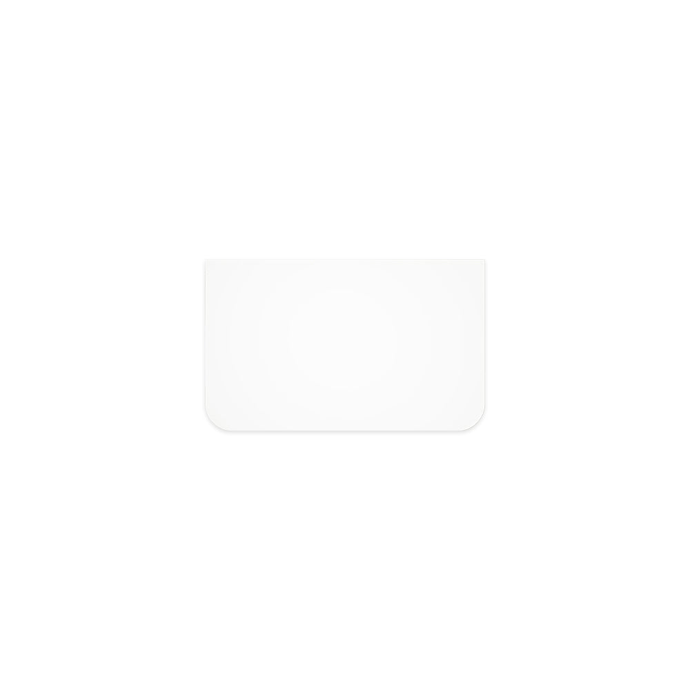 Pure White Solid Surface Top Curved Full Depth