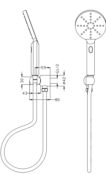 Mica Wide Hand Shower - Neche Interiors