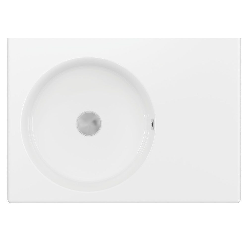 Reba Left Bowl Wall Basin, No Tap Hole