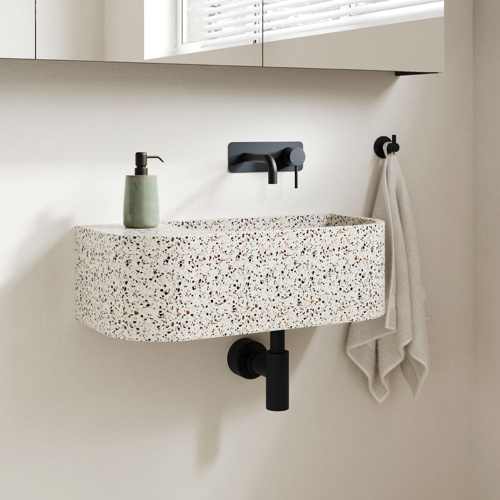 Blanca Concrete Wall Basin, Terrazzo