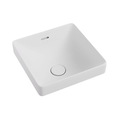 Aluca Square Semi-Inset Basin, Matte White
