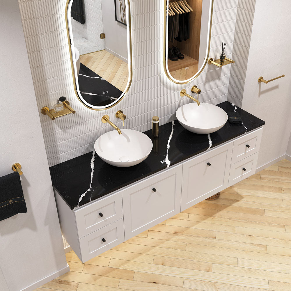 Aluca Above Counter Basin, Matte White