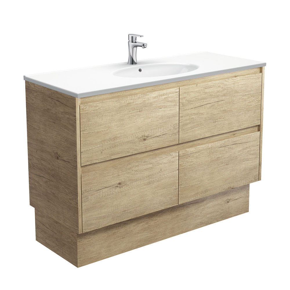 Rotondo Amato Scandi Oak Vanity On Kick