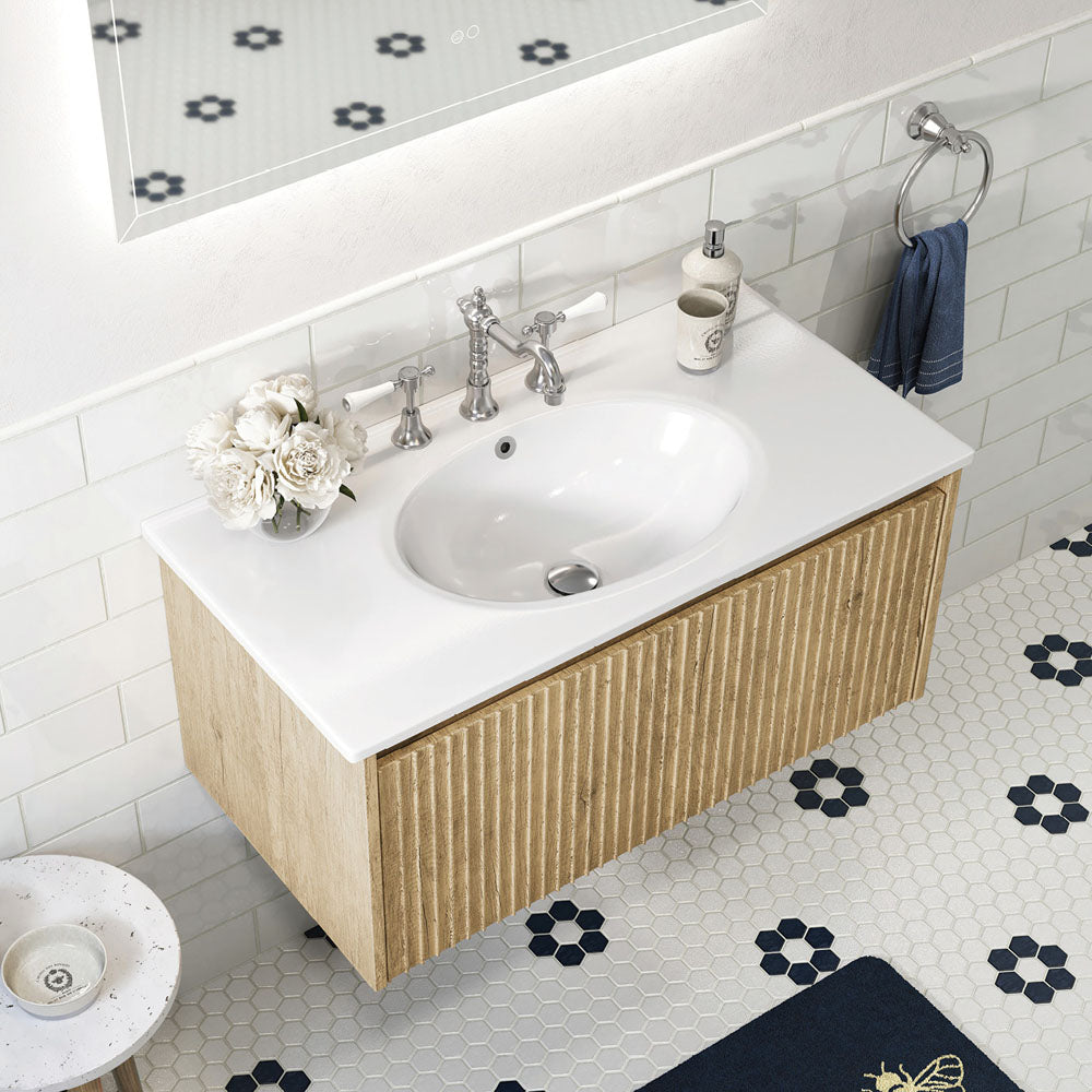 Rotondo Alina Scandi Oak Wall-Hung Vanity