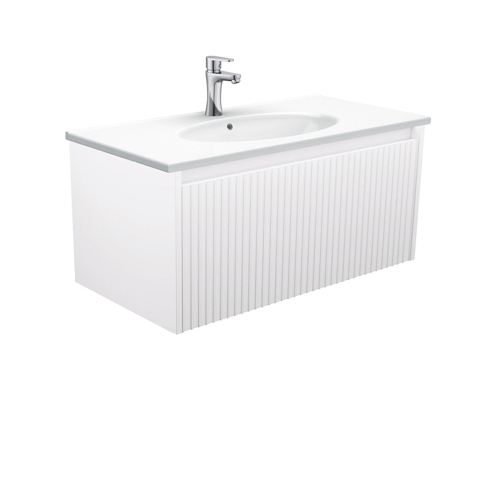 Rotondo Alina Satin White Wall-Hung Vanity