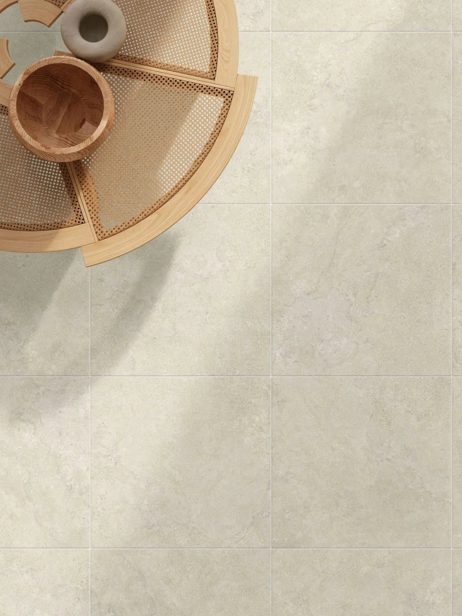 Roman Travertine Porcelain Tile - Neche Interiors
