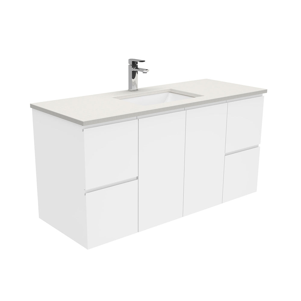 Sarah Fingerpull Gloss White Wall-Hung Vanity