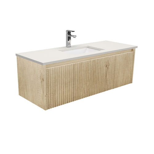 Sarah Roman Sand Undermount 1200 Alina Scandi Oak Wall-Hung Vanity