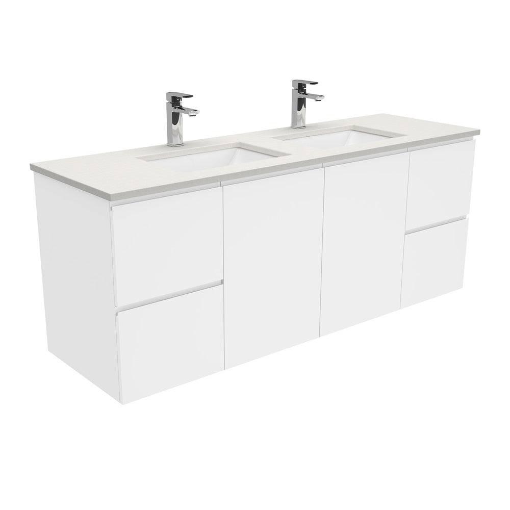 Sarah Fingerpull Gloss White Wall-Hung Vanity