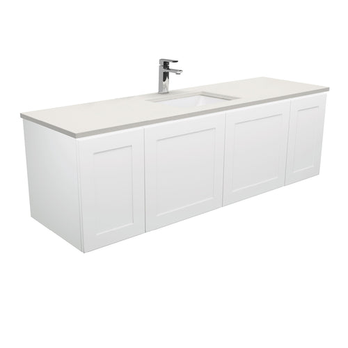 Sarah Roman Sand Undermount Single Bowl 1500 Mila Wall-Hung Vanity