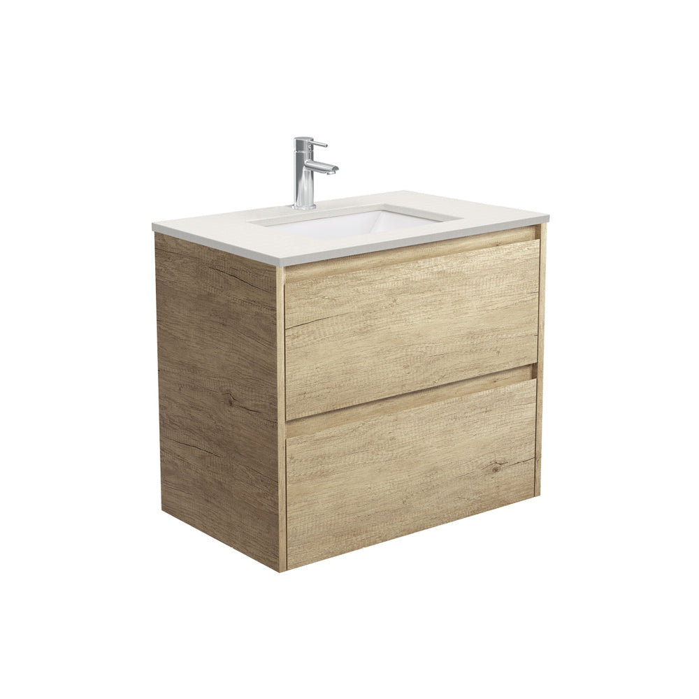 Sarah Roman Sand Undermount 750 Amato Scandi Oak Wall-Hung Vanity