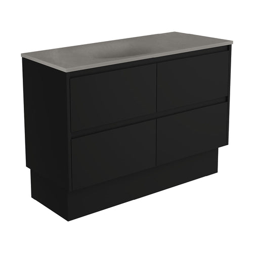Satori Amato 1200 Satin Black Vanity On Kick, Satin Black Panels