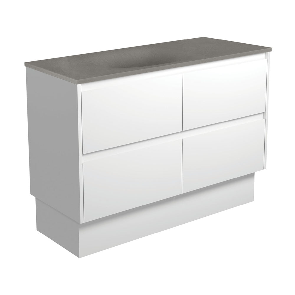Satori Amato Satin White Vanity On Kick