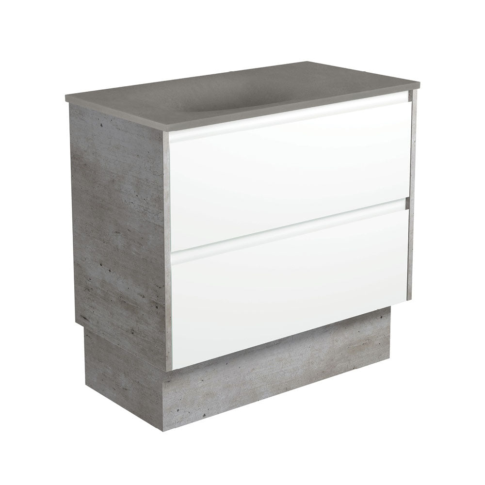 Satori Amato Satin White Vanity On Kick