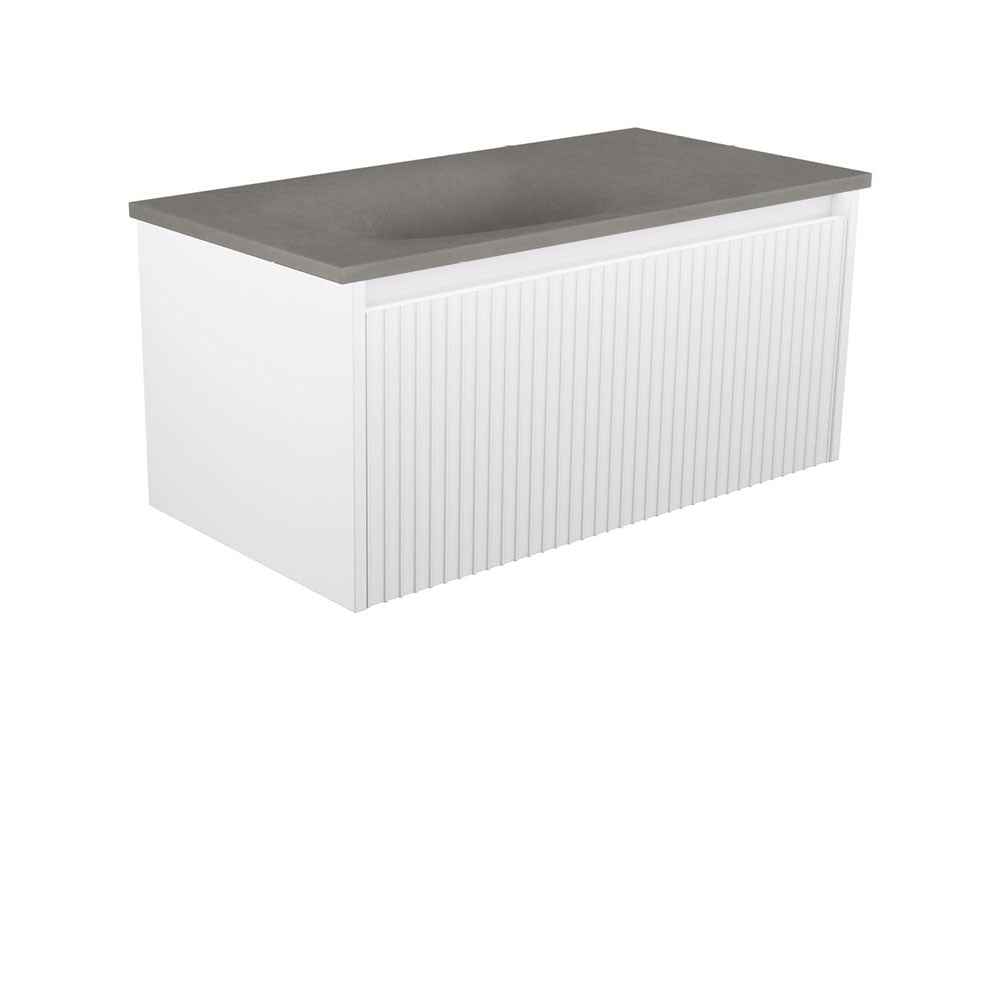 Satori Alina Satin White Wall-Hung Vanity