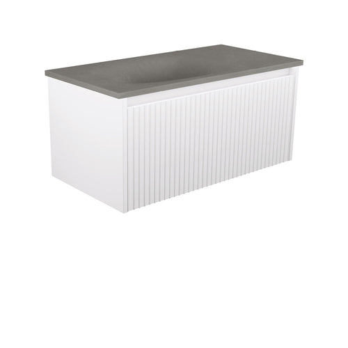 Satori Alina Satin White 900 Wall-Hung Vanity