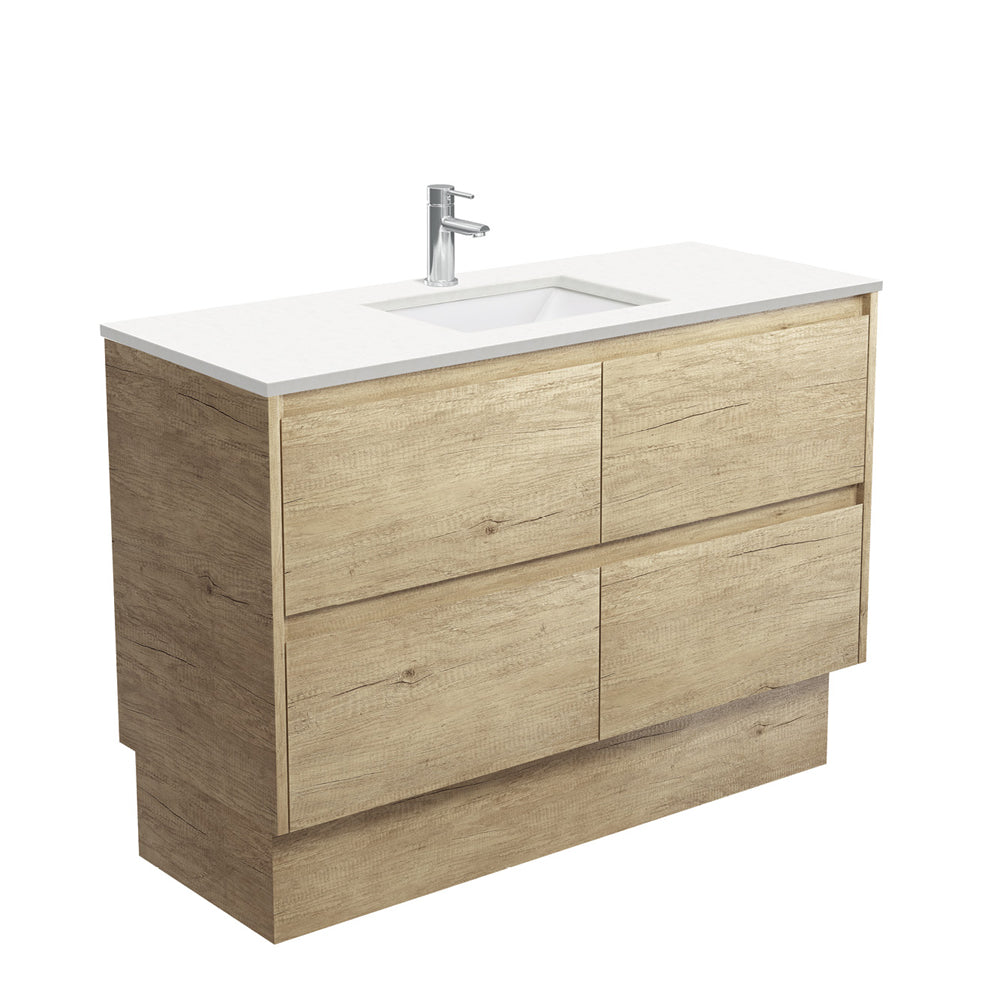 Sarah Crystal Pure Undermount Amato Scandi Oak Vanity on Kick