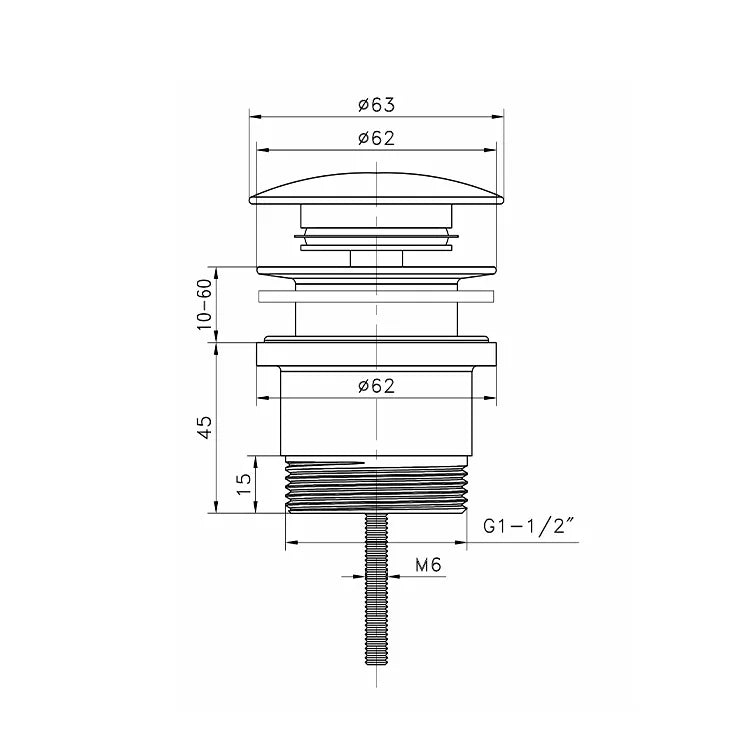Universal Pop Up/Pull Out Waste 32/40mm - Neche Interiors
