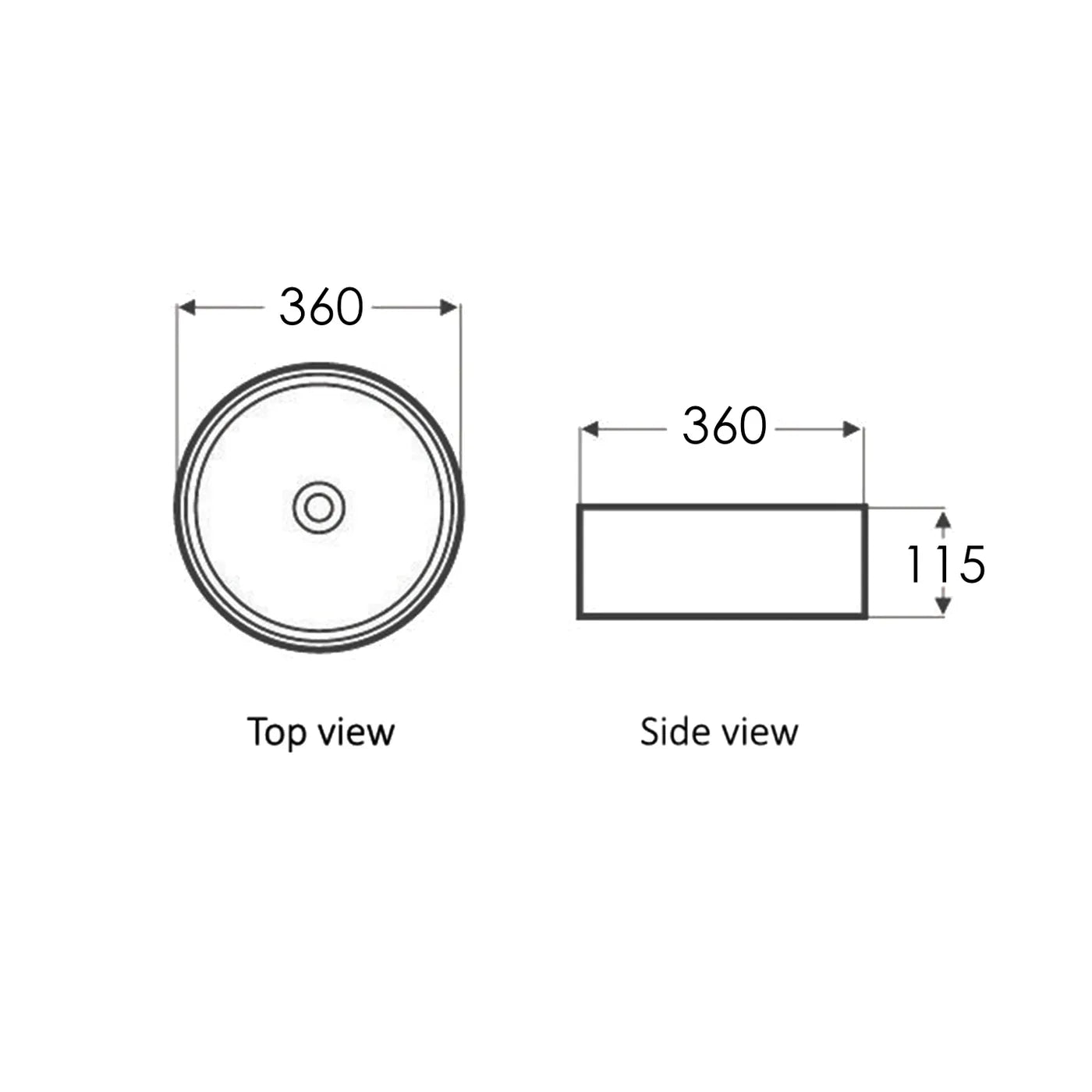 Radius Round Counter Top Basin - Neche Interiors