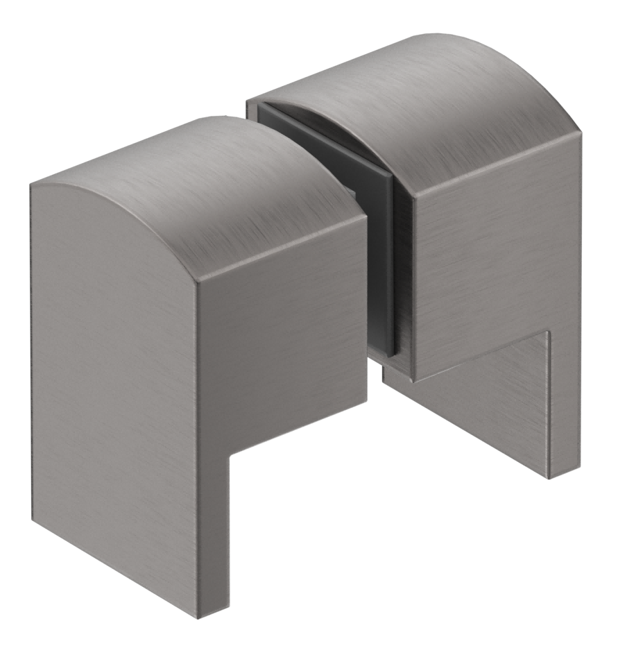 Shower Screen Handle - Square Lever - Neche Interiors