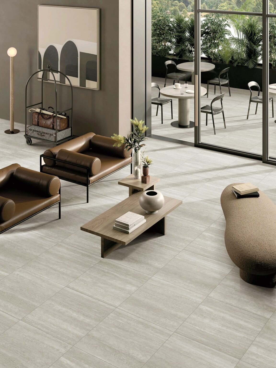 Norcia Vein Cut Travertine Porcelain Tile - Neche Interiors