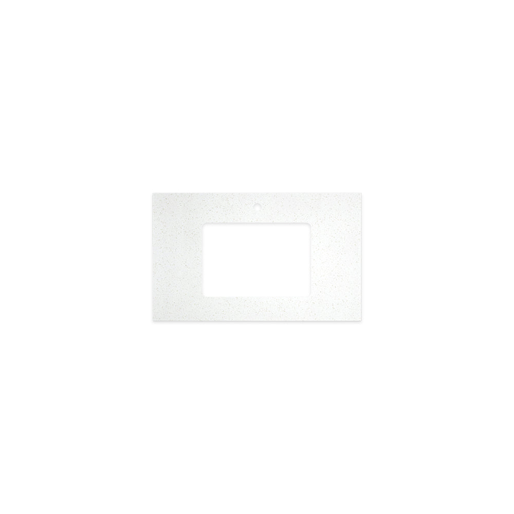 Snowflake Solid Surface Top Rectangular Full Depth with Single Undermount Basin Hole & Tap Hole - Neche Interiors