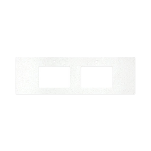 Snowflake Solid Surface Top Rectangular Full Depth with Double Undermount Basin Hole & Tap Holes