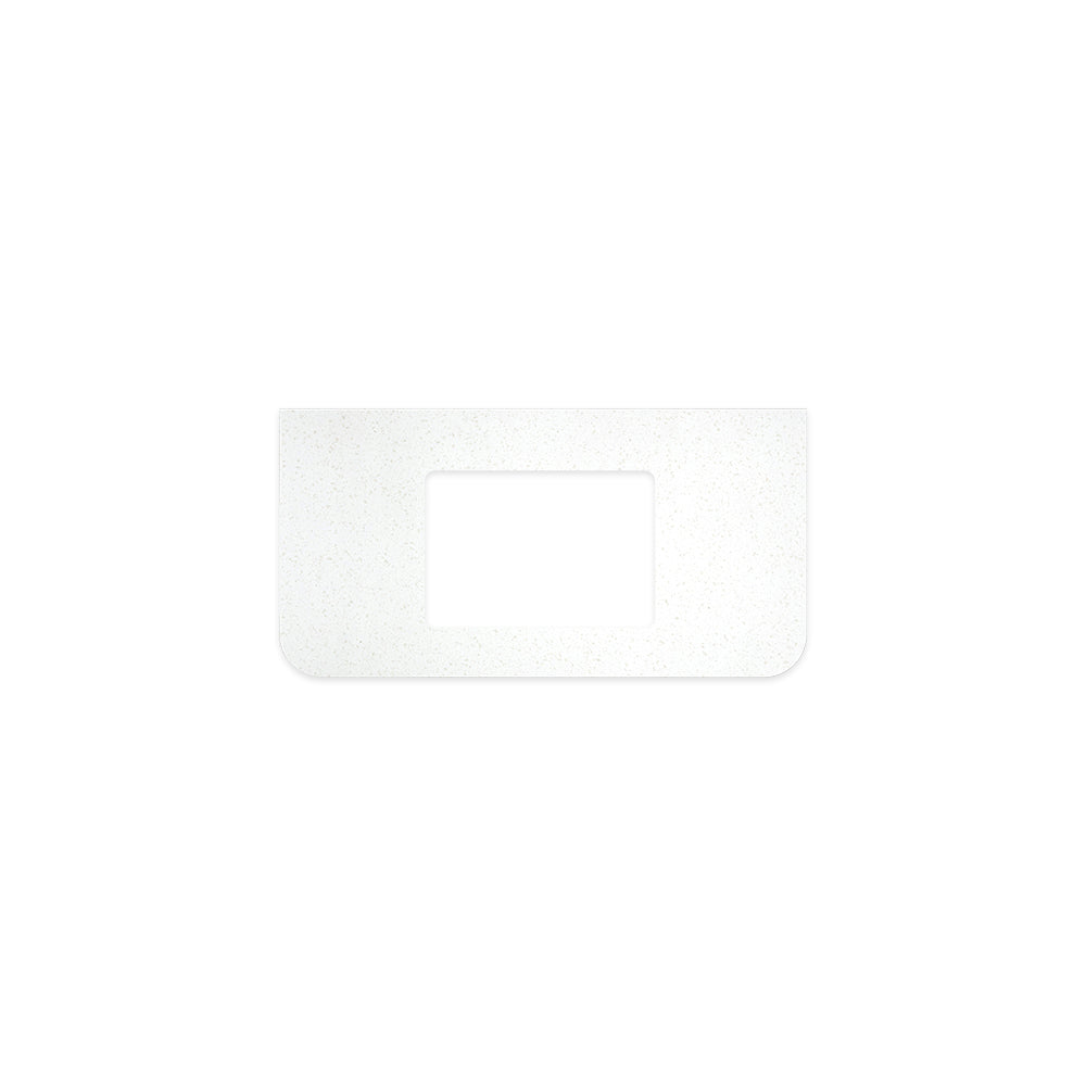 Snowflake Solid Surface Top Curved Full Depth with Single Undermount Basin Hole - Neche Interiors