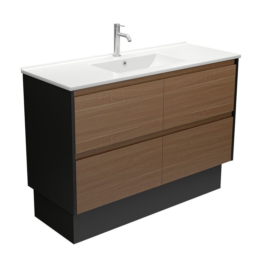 Dolce Amato Walnut Vanity On Kick