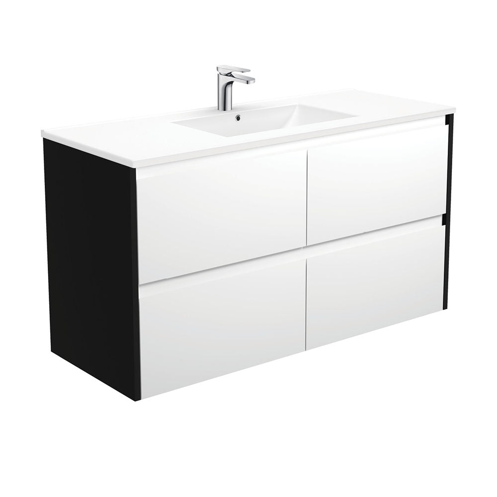 Dolce Amato Satin White Wall-Hung Vanity