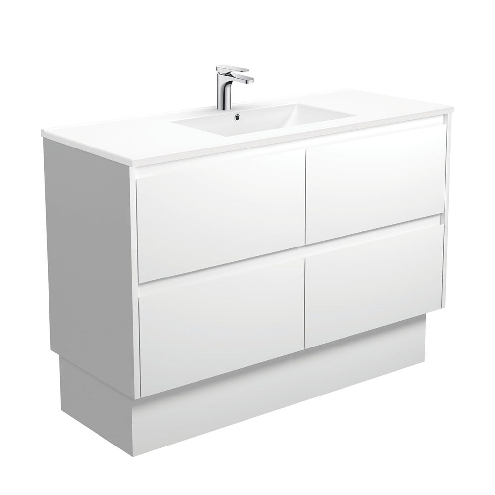 Dolce Amato Satin White Vanity On Kick