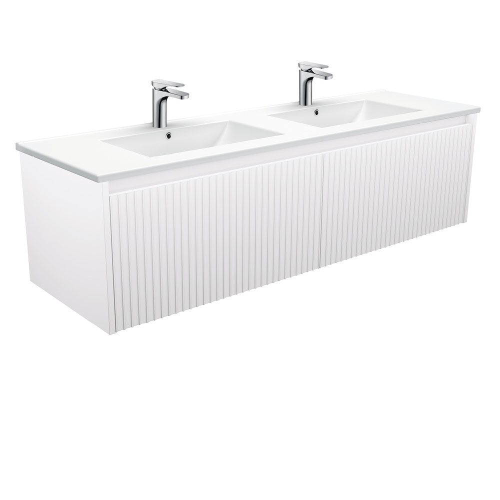 Dolce Alina Satin White Wall-Hung Vanity