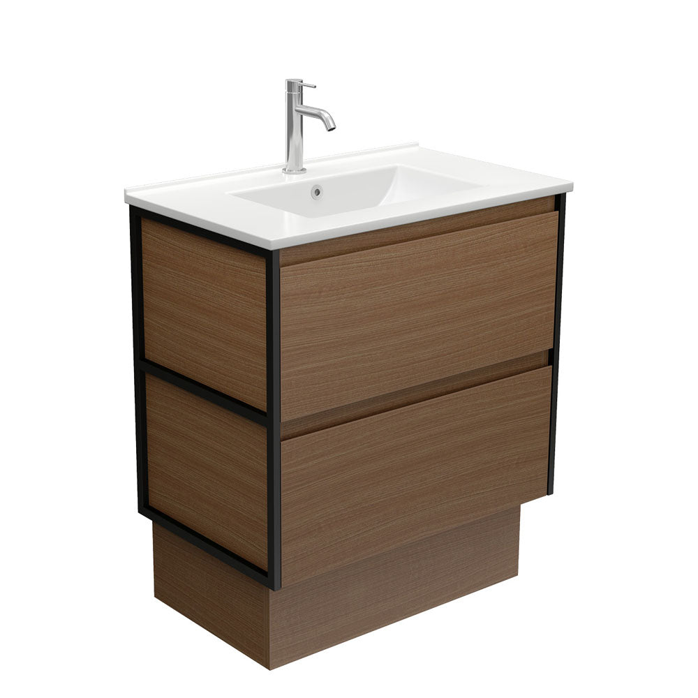 Dolce Amato Walnut Vanity On Kick