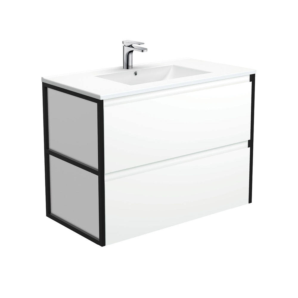 Dolce Amato Satin White Wall-Hung Vanity