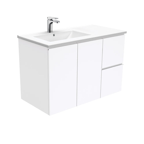 Dolce Fingerpull Gloss White Offset Vanity