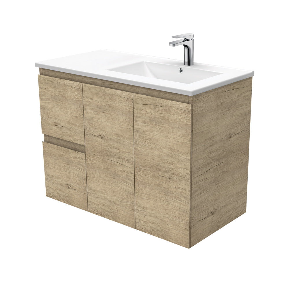 Dolce Edge Scandi Oak Offset Vanity