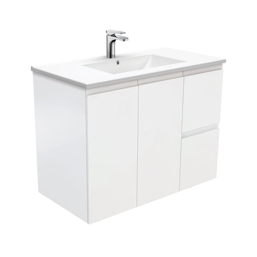 Dolce Fingerpull Satin White 900 Wall-Hung Vanity