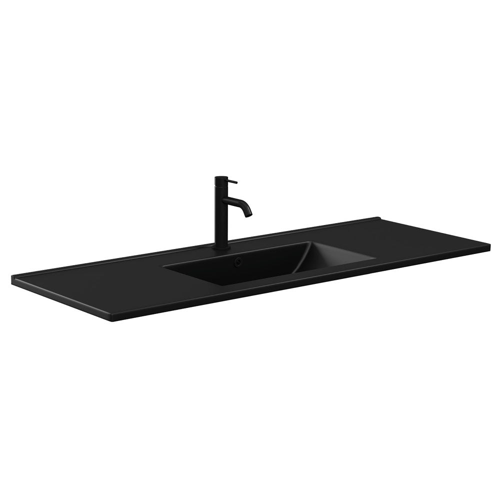 Dolce Matte Black Full Depth Ceramic Basin Top