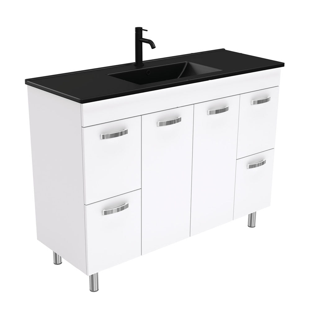 Dolce Matte Black Unicab Vanity On Legs