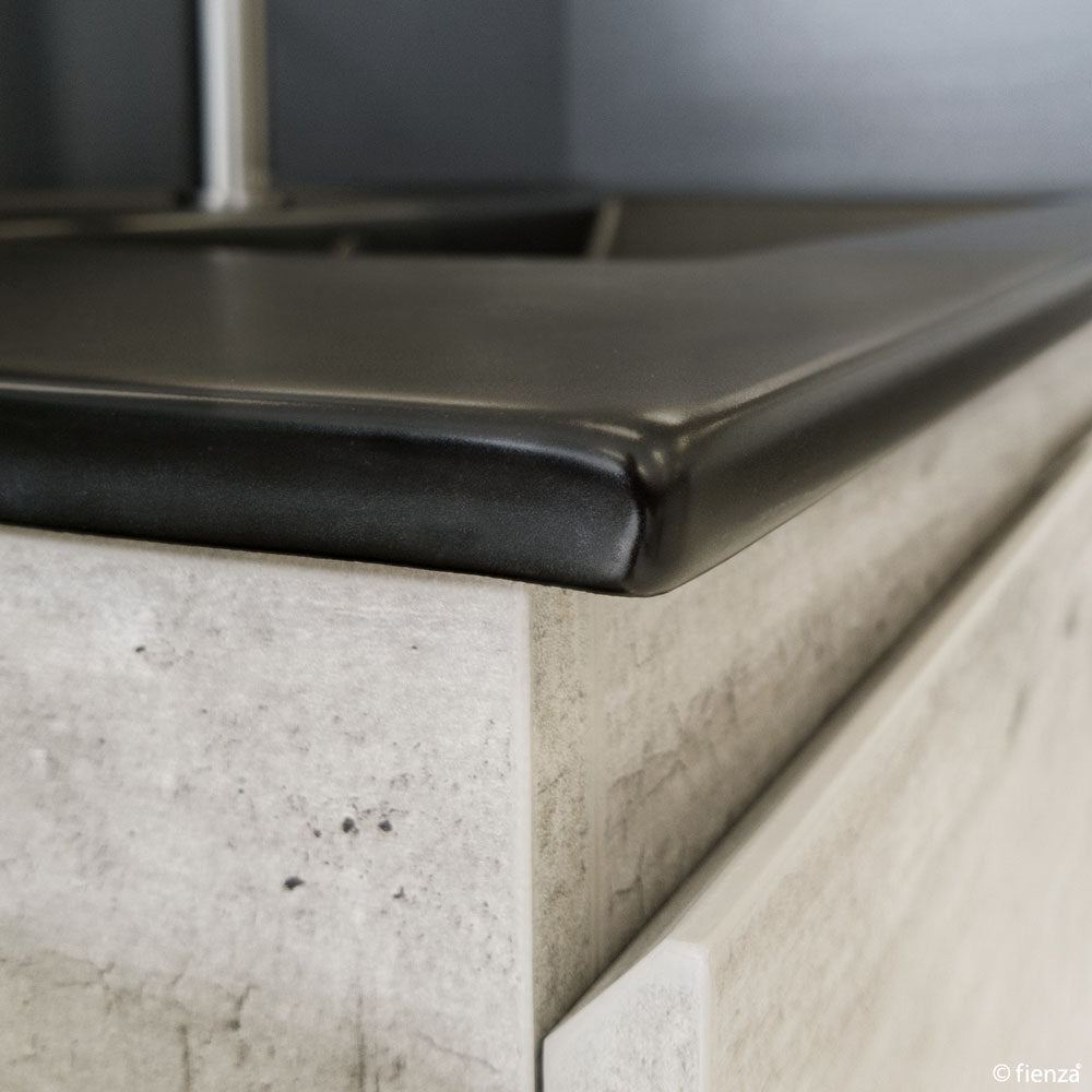Dolce Matte Black Unicab Vanity On Kickboard