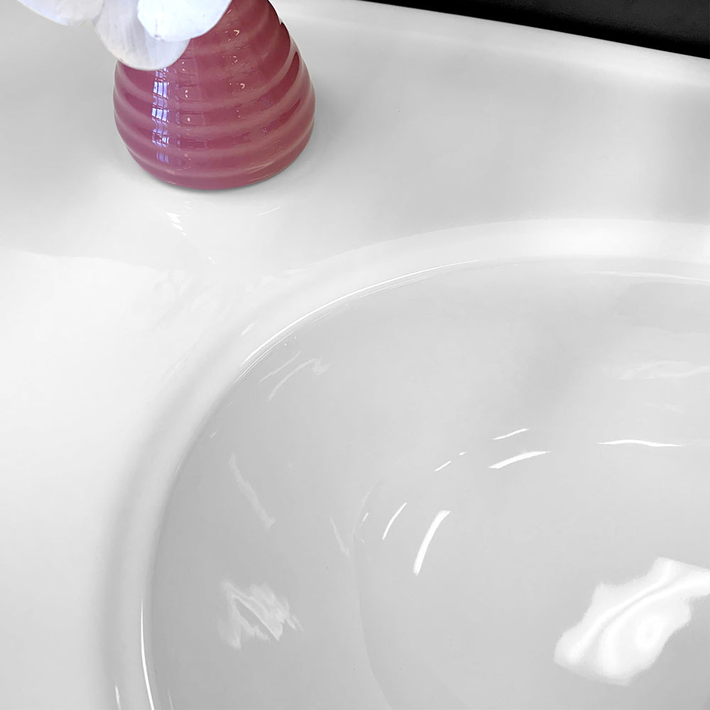 Rotondo Fingerpull Gloss White Wall-Hung Vanity
