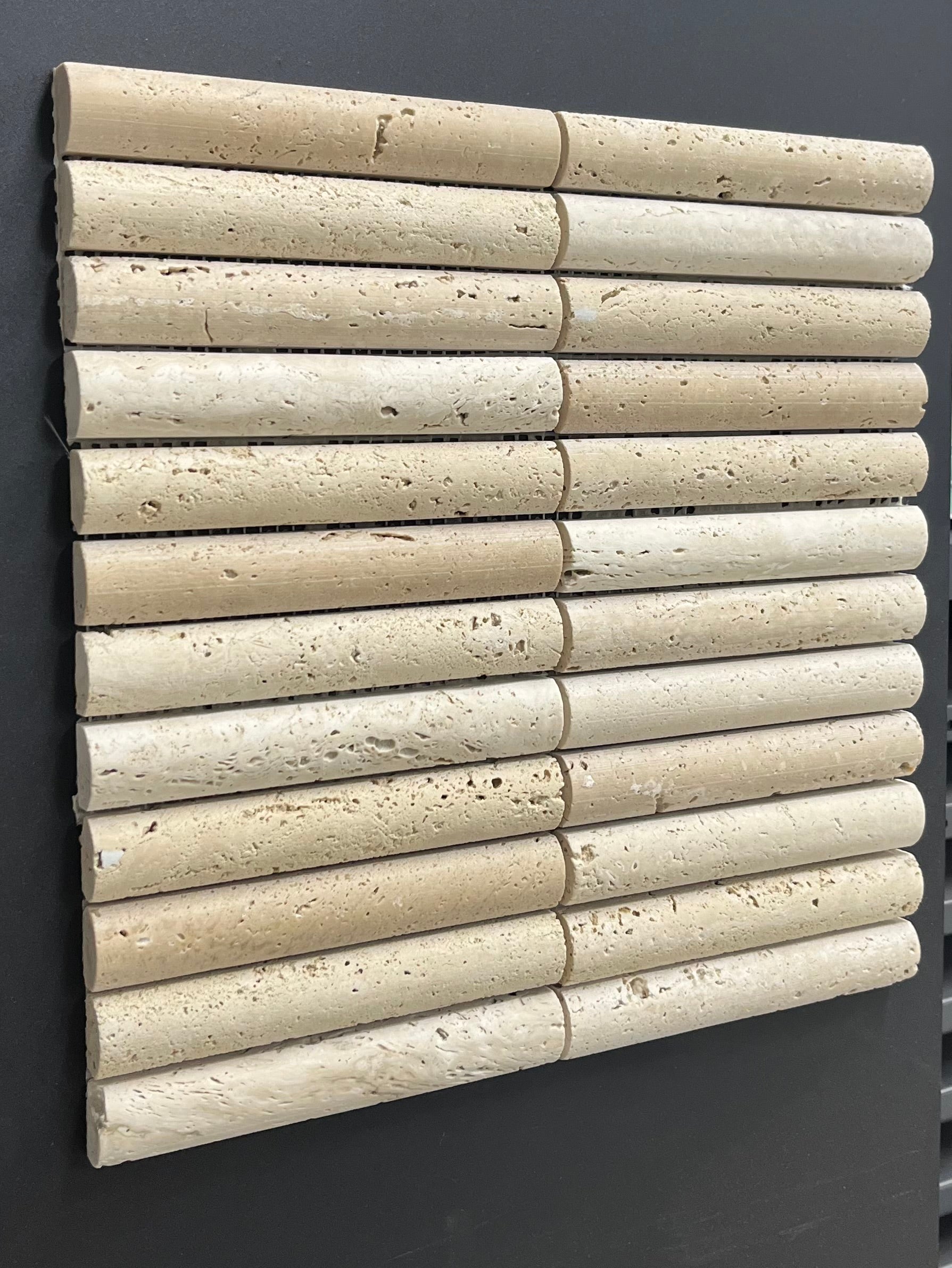 Bellavista Natural Travertine Flutes Mosaic