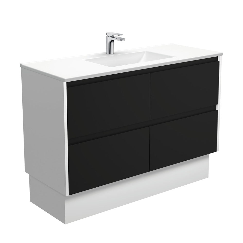 Vanessa Amato Satin Black Vanity On Kick