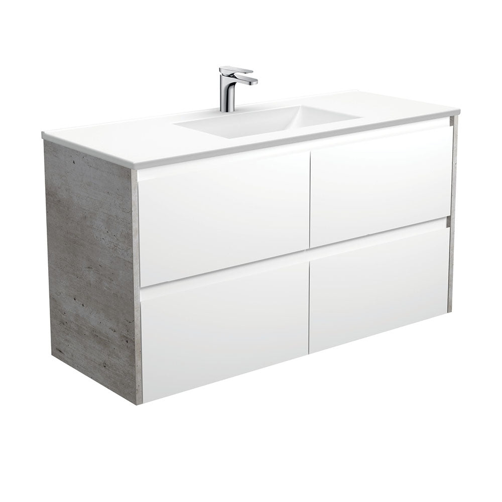 Vanessa Amato Satin White Wall-Hung Vanity