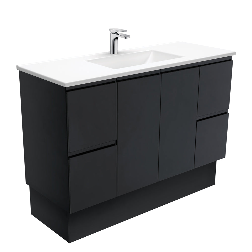 Vanessa Fingerpull Satin Black Vanity On Kickboard