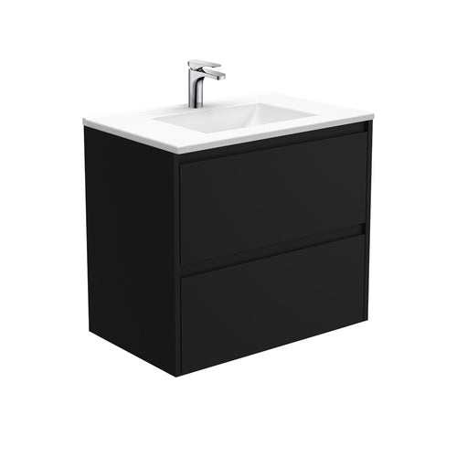 Vanessa Amato 750 Satin Black Wall-Hung Vanity