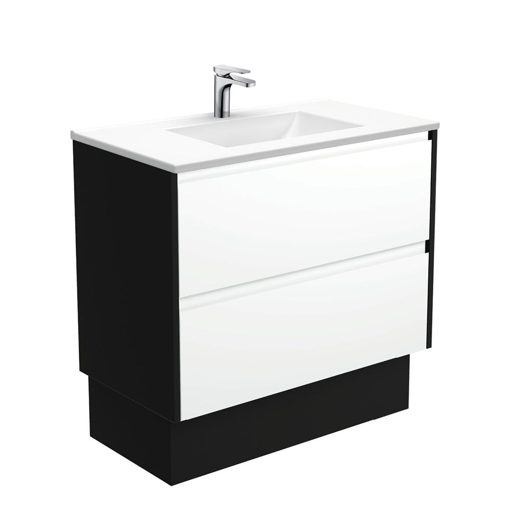 Vanessa Amato Satin White Vanity On Kick