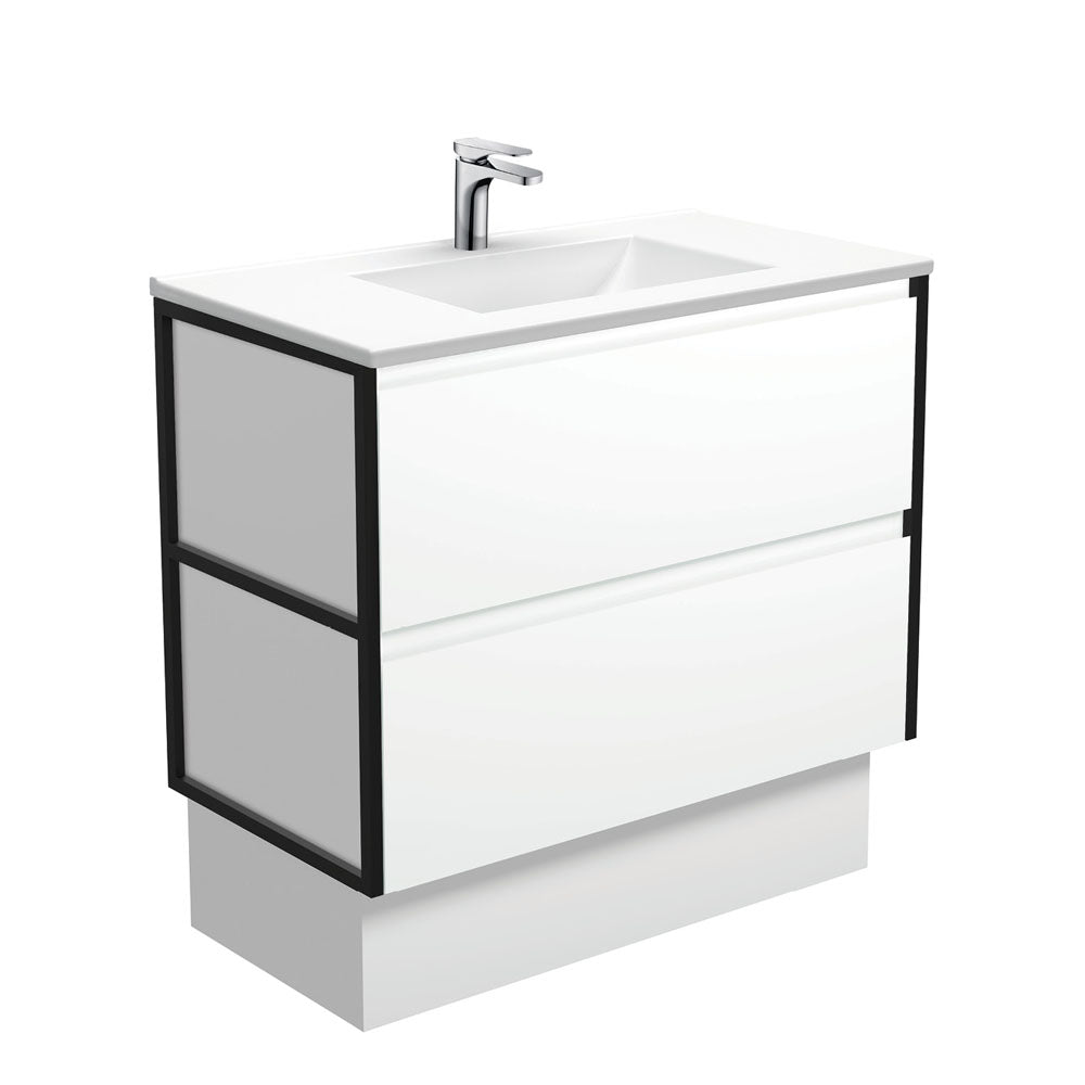 Vanessa Amato Satin White Vanity On Kick