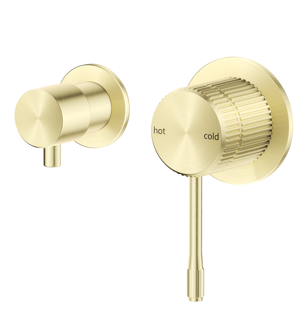 Mica Fluted Shower Mixer Diverter - Sideways - Neche Interiors